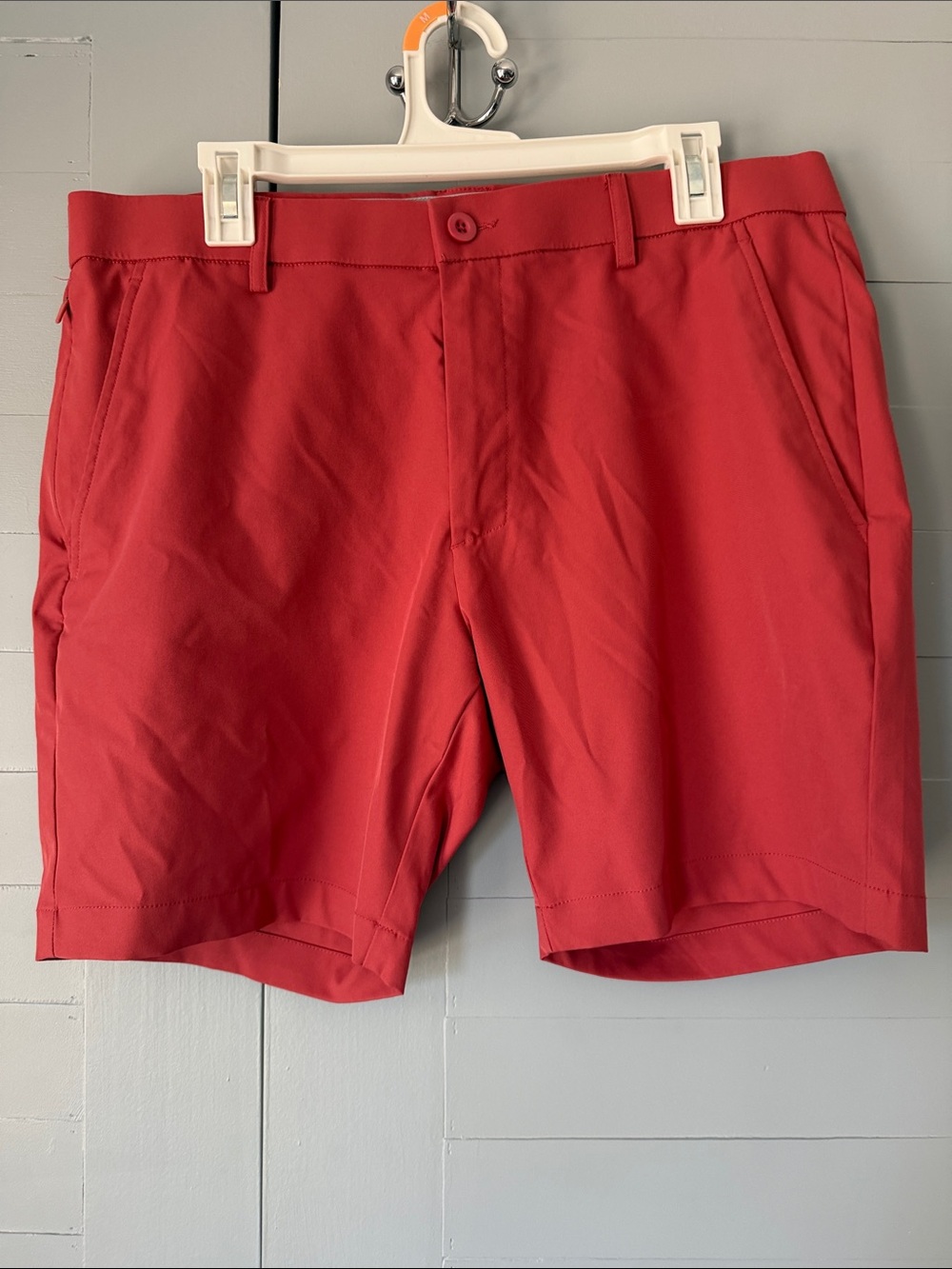 Men's Flat-Front Performance Shorts - Coral
